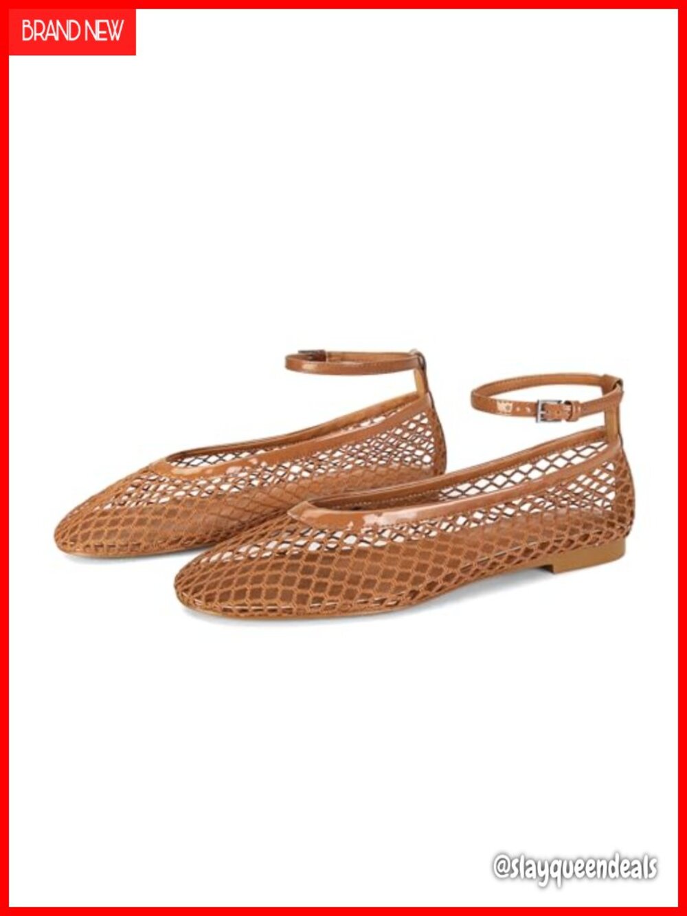Womens Mesh Ballet Flats Round Toe Ankle Strap Mary Jane Comfort Shoes